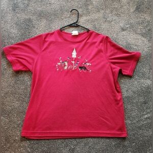 Vintage‎ 90s Red Cat T Shirt Size Xl Grannycore Whimsy Birdhouse